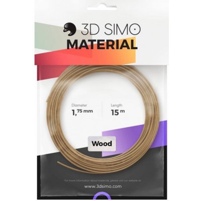 3Dsimo Vlákno pro 3D tiskárny 3D Simo Wood Holz braun, 1.75 mm, 40 g, dřevo – Hledejceny.cz