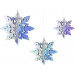 PartyDeco Dekorace závěsná Sněhové vločky duhové 15-25 cm 6 ks – Zboží Dáma