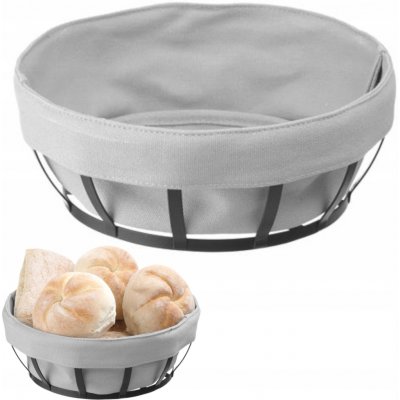 Košík na pečivo s látkou, HENDI, kulatý, 220x220x(H)80mm – Zboží Dáma