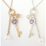 Fashion Jewerly Řetízek klíč k srdci s korunkou 1173 – Hledejceny.cz