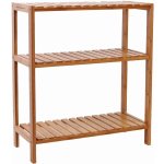 SONGMICS Bambusový regál 3 police přírodní 60x66 cm – Zboží Dáma