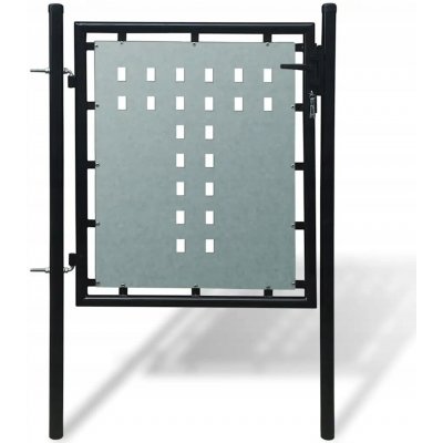Nabytek XL Černá jednokřídlá plotová branka 100 x 125 cm – Hledejceny.cz