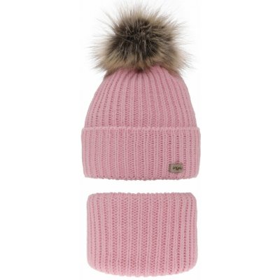 Willow Dívčí zimní čepice s tunelem růžová elegance – Zboží Dáma