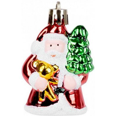 MagicHome Vánoční ozdoba 6 ks Santa na vánoční stromeček 6 cm – Hledejceny.cz