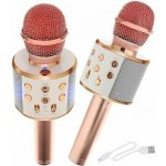 Izoxis 22191 Karaoke bluetooth mikrofon tmavě růžová – Zboží Dáma