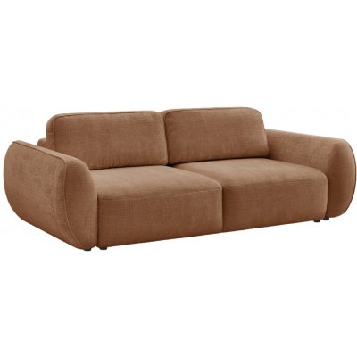 Bobochic Paris Terakotově oranžová rozkládací pohovka Denise 250 cm – Zboží Mobilmania