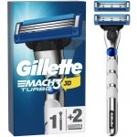 Gillette Mach3 Turbo 3D + 2 ks hlavic – Zboží Mobilmania