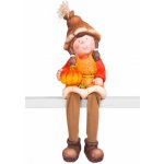 MagicHome MagicHome Vianoce Dekorace Nature Chlapeček sedí s květem keramika 17x16,50x32 cm ST8090873 – Hledejceny.cz