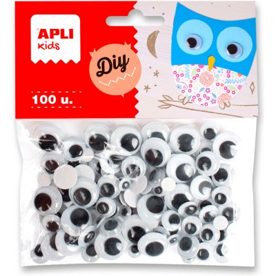 APLI oči s pohyblivou panenkou kulaté, 100 ks – Sleviste.cz