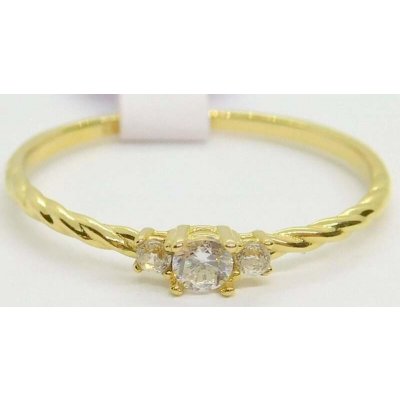 Klenoty Budín Zásnubní dámský zlatý prsten se zirkony HK1213 – Zboží Dáma