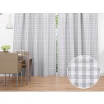 Biante Dekorační závěs Rebeka RE-015 Světle šedo-bílá kostka malá 130x200 cm – Hledejceny.cz