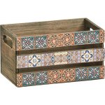 ZELLER Dekorativní dřevěná krabice MOSAIC 24 x 14 x 13,5 cm – Zboží Dáma