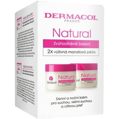 Dermacol Natural výživný denní krém pro suchou až velmi suchou pleť 50 ml + Dermacol Natural výživný noční krém pro suchou až velmi suchou pleť 50 ml kosmetická sada – Hledejceny.cz