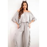Kesi dámský viskózový boho komplet s volány šedý – Sleviste.cz