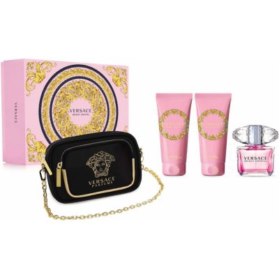 Versace Bright Crystal EDT 90 ml + tělové mléko 100 ml + sprchový gel 100 ml + kabelka dárková sada – Sleviste.cz