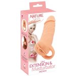 Nature Skin 2v1 Návlek na penis a masturbátor 18,5 cm – Zboží Dáma