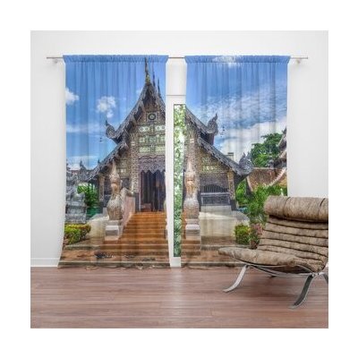 Sablio Závěs Chrám: 2ks 140x250cm – Hledejceny.cz