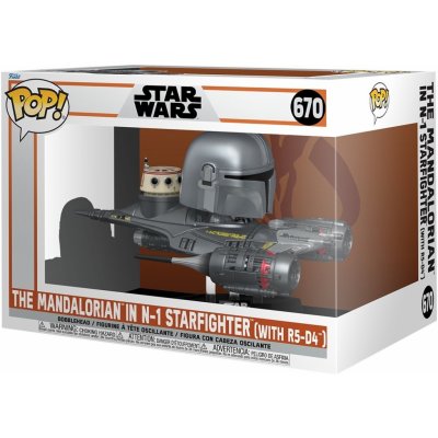 Funko Pop! Rides Star Wars The Mandalorian The Mandalorian in N1 Starfighter with R5 D4 670