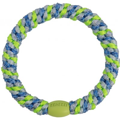 KKNEKKI Gumička do vlasů Kknekki Mix Blue Neon Green, zelená barva, textil – Sleviste.cz