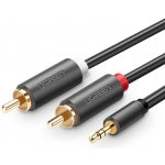 UGREEN AV102 2x RCA kabel (Cinch) jack 3,5 mm 1,5 m (černý) – Zboží Živě