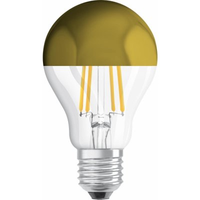 Osram LED žárovka LED E27 A60 7W = 50W 650lm 2700K Teplá bílá Mirror Gold OSRLEDJ0436 – Zboží Mobilmania