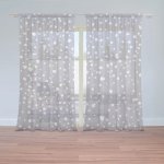 Sablio Záclony Bílé flíčky na fialové: 2ks 150x250cm – Hledejceny.cz