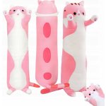 Ovčí věci Plyšový polštář Dlouhá kočka Růžová 50cm – Zboží Dáma Ovčí věci Plyšový polštář Dlouhá kočka Růžová 50cm – Zboží Dáma