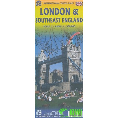 ITMB Publishing plán London (Londýn) 1:8 t., England southeast 1:300 t. ITM vo