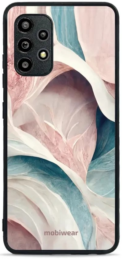 Pouzdro Mobiwear Glossy Samsung Galaxy A32 4G - G026G - Růžový a zelenkavý mramor