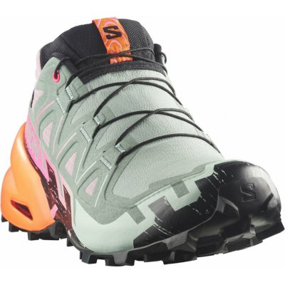Salomon Speedcross 6 Gtx Icon W L45486900 black/green milieu/dragon fire – Zboží Dáma