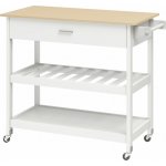 Homcom servírovací vozík se 3 úrovněmi 108,8 x 51 x 92,5 cm bílý – Sleviste.cz