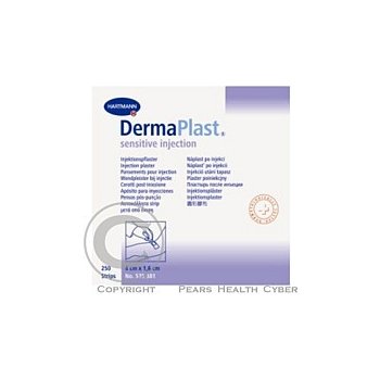 DermaPlast injekční náplast Sensitive 4 x 1,6 cm 250 ks