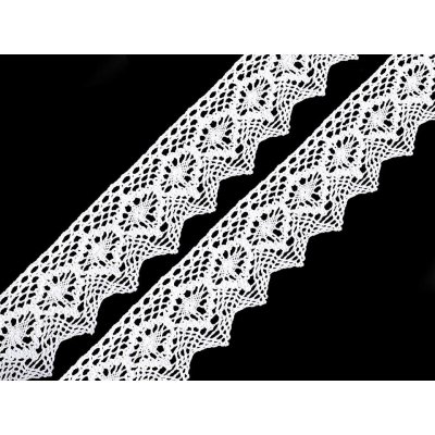 Bavlněná krajka paličkovaná šíře 46; 56 mm Varianta: 1 (46 mm) bílá, Balení: 1 m – Sleviste.cz