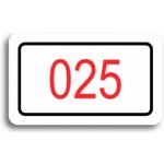 ACCEPT Číslo na dveře - typ 06 (50x30mm) - bílá tabulka - barevný tisk – Hledejceny.cz