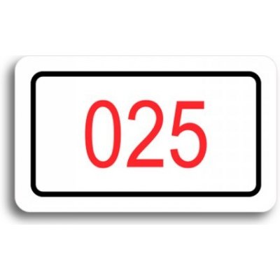 ACCEPT Číslo na dveře - typ 06 (50x30mm) - bílá tabulka - barevný tisk – Hledejceny.cz