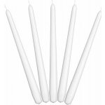PartyDeco Kónická svíčka bíla matná 24cm – Zboží Dáma