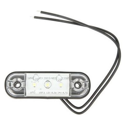 Světlo obrysové poziční LED bílé 12/24V - WAS – Zboží Mobilmania