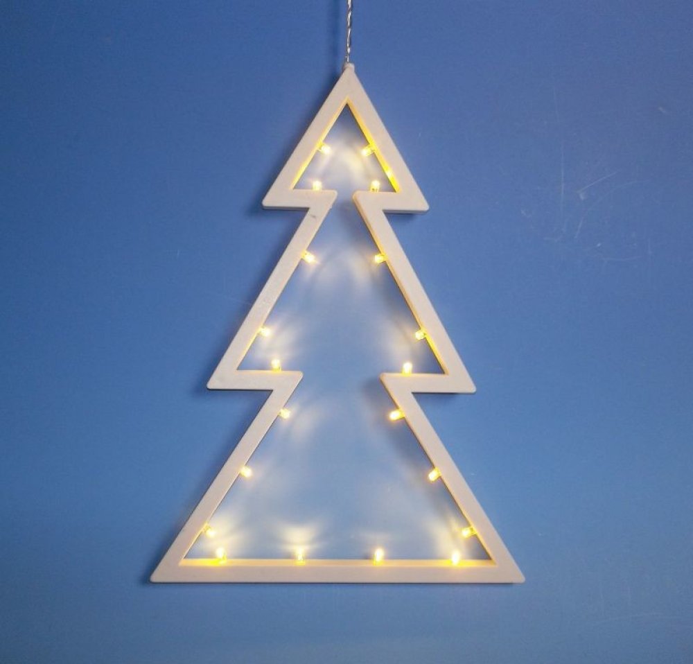 Vánoční svítící stromek do okna / na zeď, LED diody, na baterie, 29,5 cm |  Srovnanicen.cz