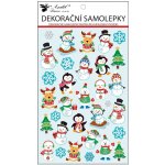 Pop up vánoční samolepky Sněhuláci 14 5 x 25 cm – Zboží Mobilmania