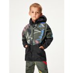 Unuo dětská softshellová bunda s fleecem Slim Fantazie černá Khaki – Sleviste.cz