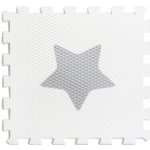 Vylen Pěnové puzzle Minideckfloor s hvězdičkou Bílý se světle šedou hvězdičkou 340 x 340 mm