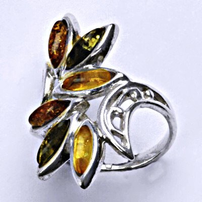 Čištín Stříbrný s přírodními jantary jantar 6,30 g 4134 4134 – Zboží Dáma