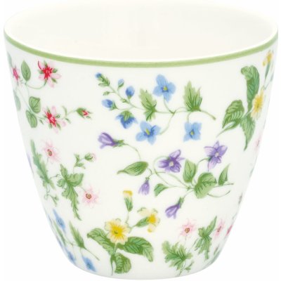 GREEN GATE Latte cup Karolina White zelená barva multi barva porcelán 350 ml – Zboží Mobilmania