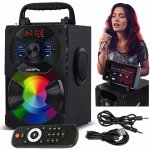 Přenosný Audiocore AC730 rádio SD MMC aux in USB osvětlení dálkové ovládání teleskopická anténa připojení mikrofonu – Zboží Dáma