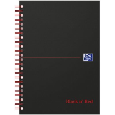 Oxford blok "black n' red" kroužková vazba A5 čtverečkovaný 70 listů – Zboží Živě
