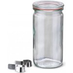 Weck zavařovací sklenice Cylinder sklenice + s víčkem 340 ml