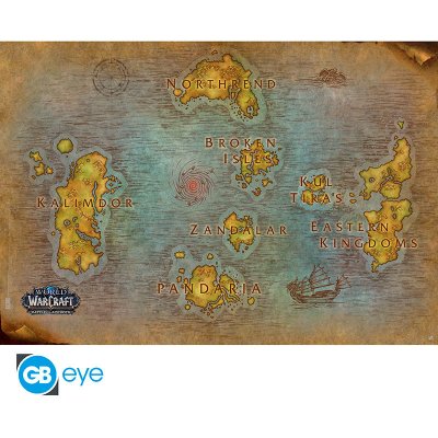 WORLD OF WARCRAFT - Plakát Maxi mapa - 91,5x61 cm, ABYDCO541 – Zboží Mobilmania