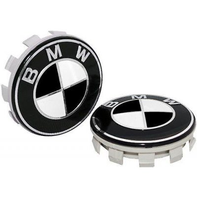 Znak BMW do středů kol (68mm) černo-bílá, sada 4ks (logo) – Zboží Mobilmania