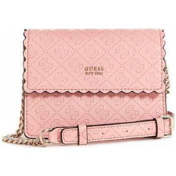 Guess Rayna Logo-Embossed Mini crossbody růžová