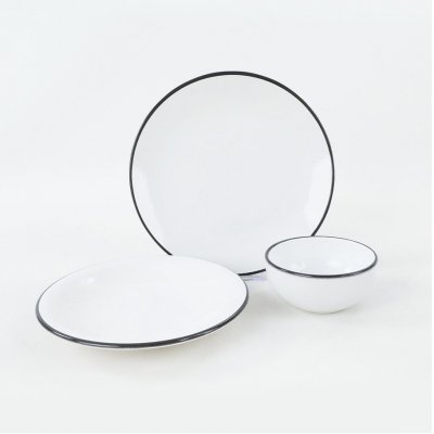 My Ceramic sada bílého keramického nádobí Simply 12 ks
